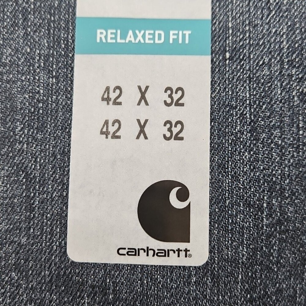 Carhartt Holter Jeans Men's 42x32 Relaxed Straight Leg Blue Stretch NWT BD1483-M - Picture 5 of 16